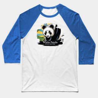 White Panda - WILD NATURE - WHITE PANDA -6 Baseball T-Shirt